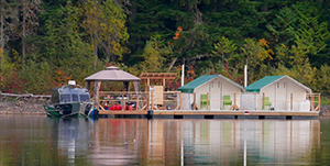 Glamping met de grizzlybeer - Grizzly Bay Floating Lodge